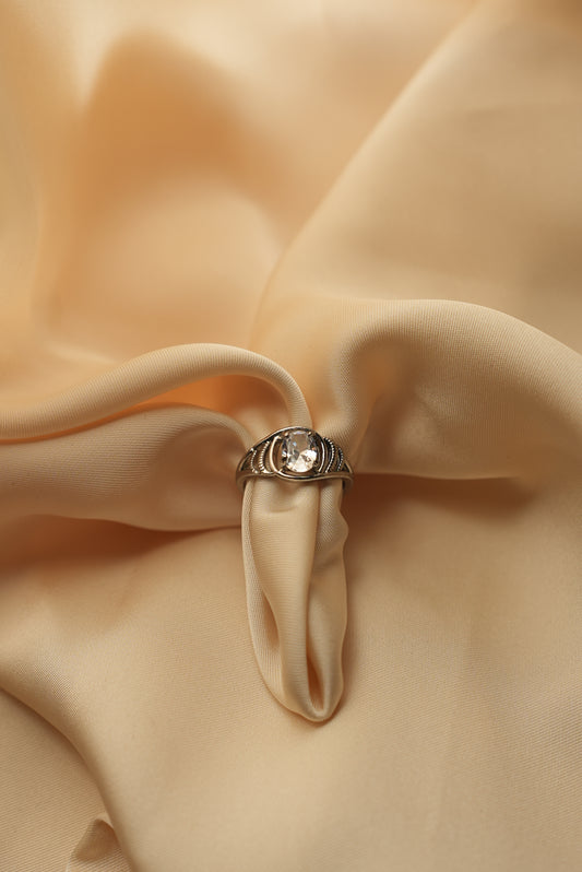 Crystal Solitaire Ring