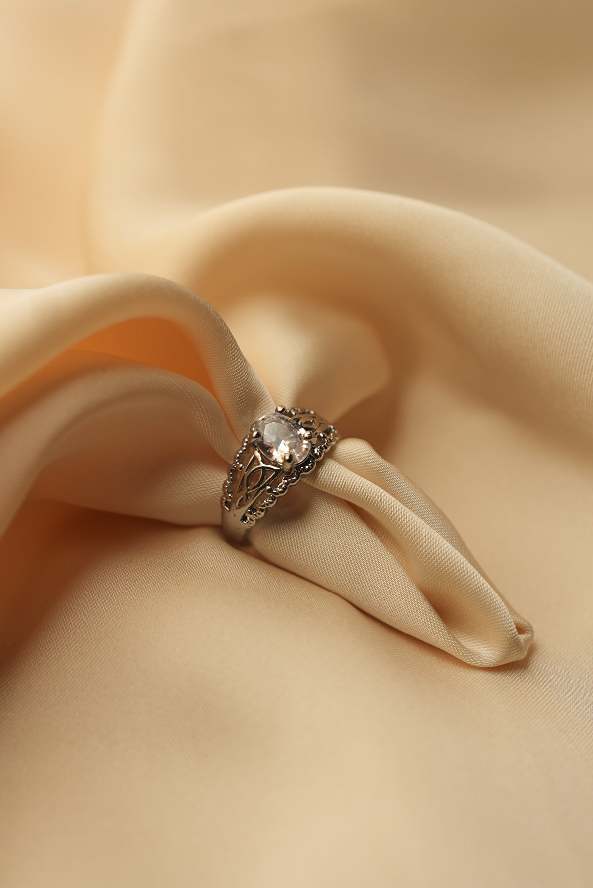 Crystal Solitaire Ring