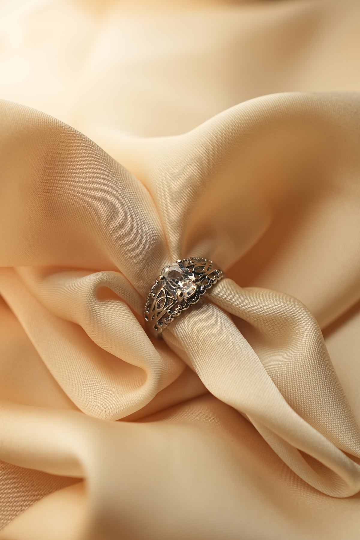 Crystal Solitaire Ring