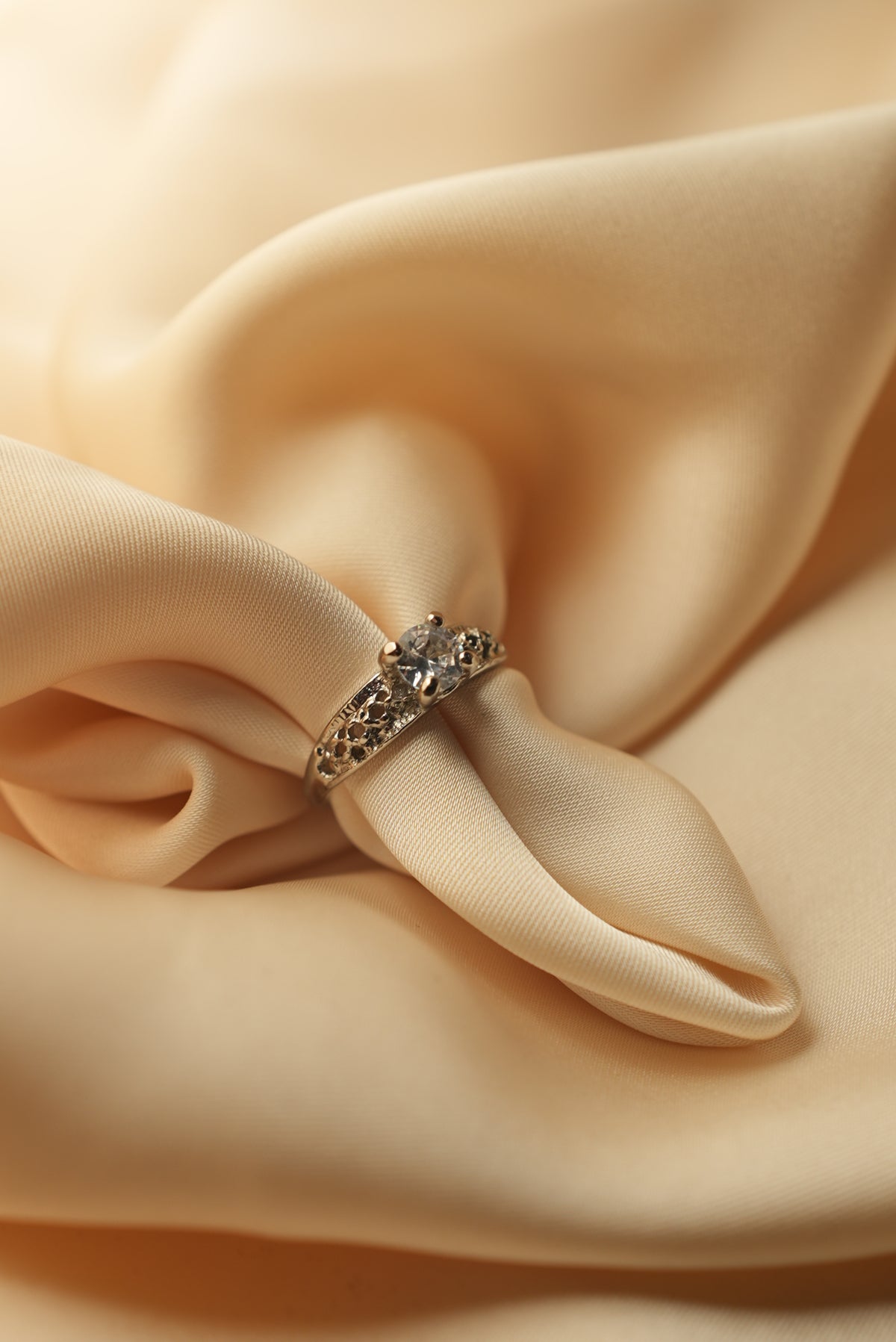 Crystal Solitaire Ring