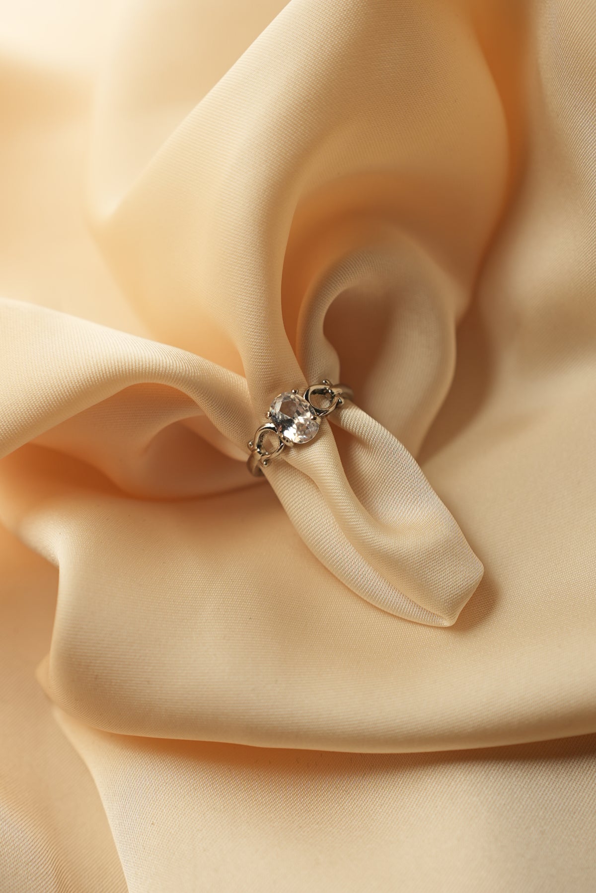 Crystal Solitaire Ring