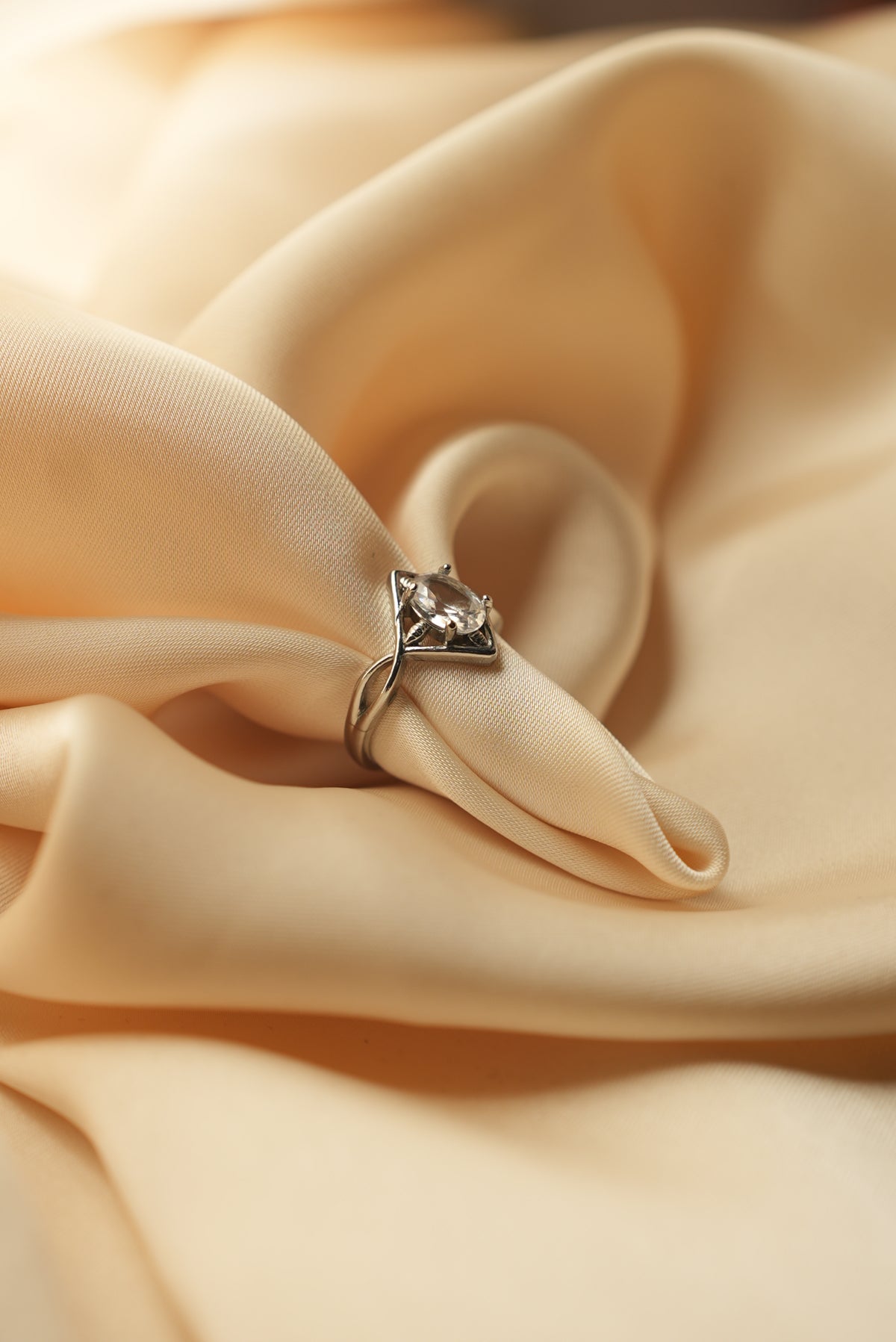 Crystal Solitaire Ring
